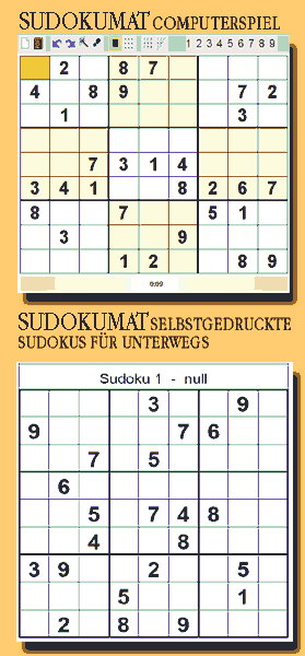Sudokumat! Dein Sudoku am PC und zum selbstausdrucken als Vollversion